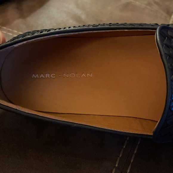 Marc Nolan Navy Woven Horse-Bit Sneakers - Picture 8 of 9